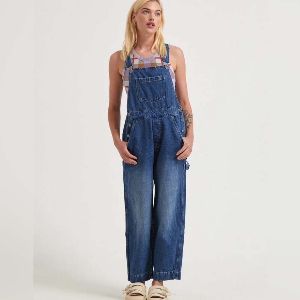 Afends Blue Denim Jumpsuit